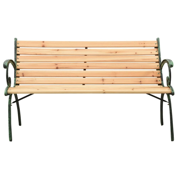 Garden Bench Cast Iron and Solid Firwood Toxbtx
