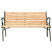 Garden Bench Cast Iron and Solid Firwood Toxbtx