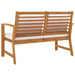 Garden Bench With Cream Cushion Solid Acacia Wood Toonxk
