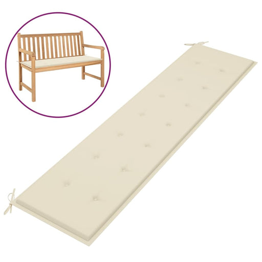 Garden Bench Cushion Cream 200x50x3 Cm Ailbk