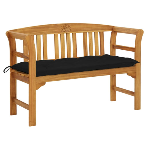 Garden Bench With Cushion Solid Acacia Wood Tblatop
