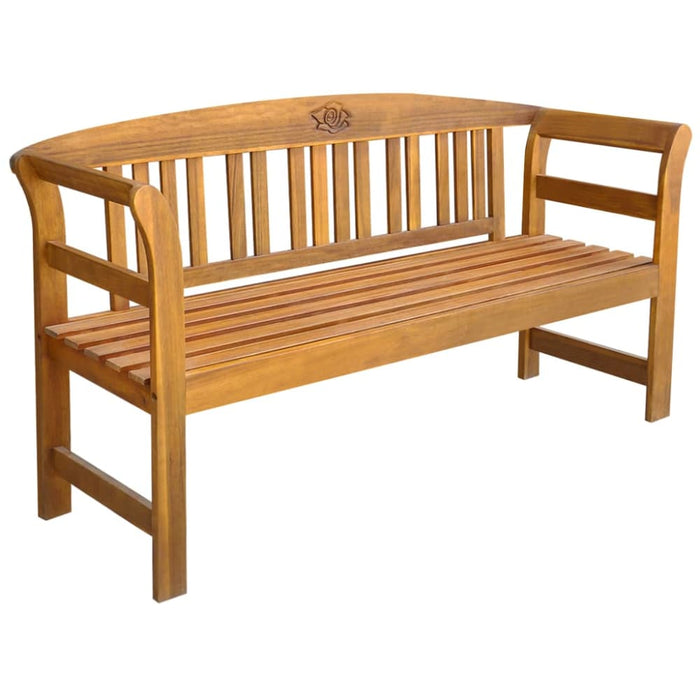 Garden Bench With Cushion Solid Acacia Wood Tblaxll
