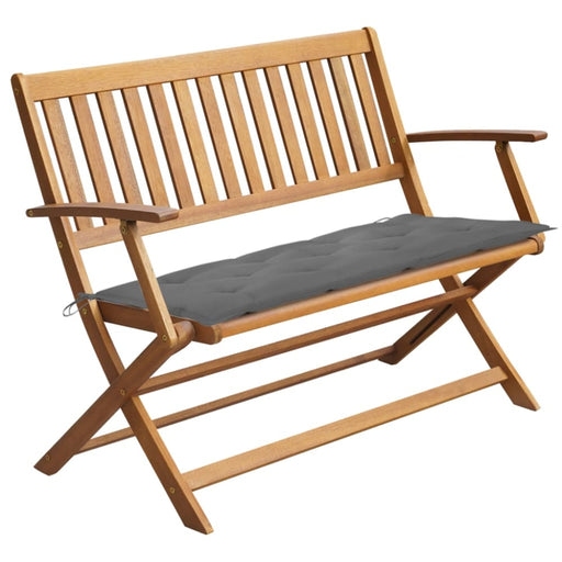 Garden Bench With Cushion Solid Acacia Wood Tblaxpp