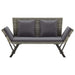 Garden Bench with Cushions Grey Poly Rattan Alxtx