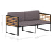 Garden Bench with Cushions Solid Acacia Wood Dark Grey Alpbk