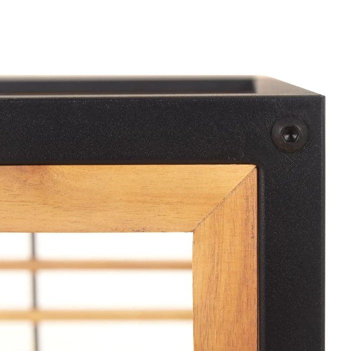 Garden Bench with Cushions Solid Acacia Wood Dark Grey Alpbk