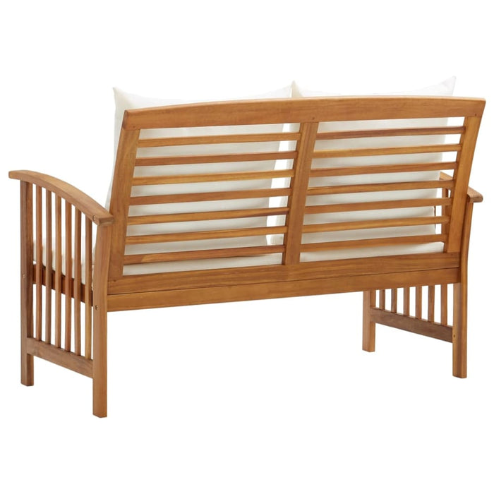 Garden Bench with Cushions Solid Acacia Wood Tobxlb