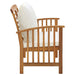Garden Bench with Cushions Solid Acacia Wood Tobxlb