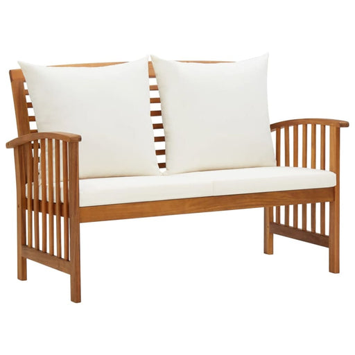Garden Bench With Cushions Solid Acacia Wood Tobxlb