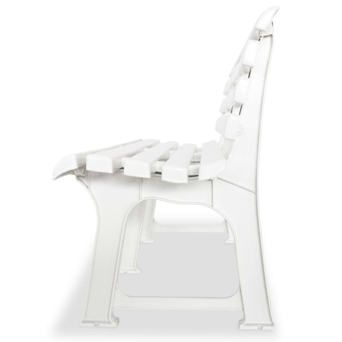 Garden Bench Plastic White Atpnt