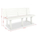 Garden Bench Plastic White Atpnt