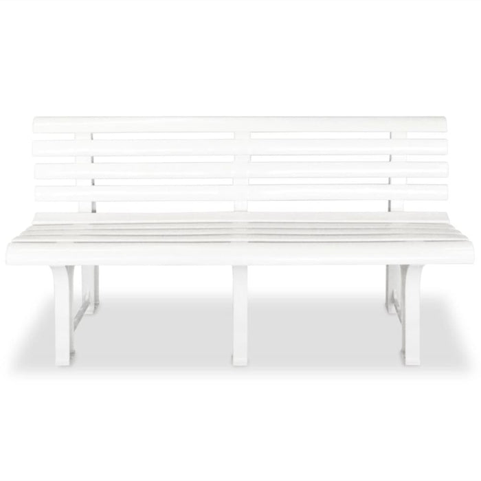 Garden Bench Plastic White Atpnt