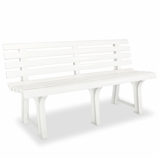 Garden Bench Plastic White Atpnt