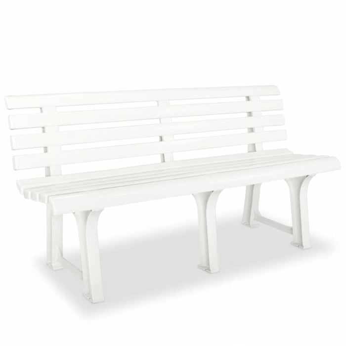 Garden Bench Plastic White Atpnt