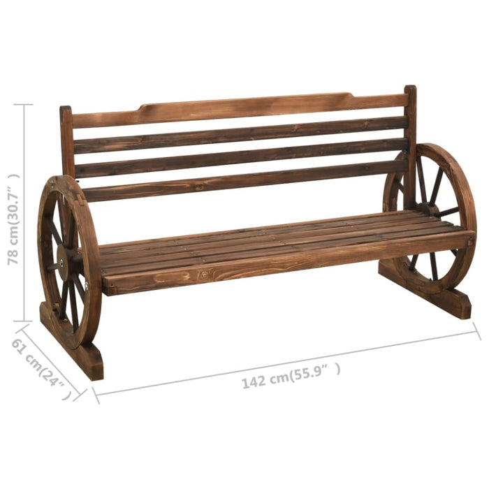 Garden Bench Solid Firwood Totnkx