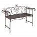 Garden Bench Steel Antique Brown Abiol