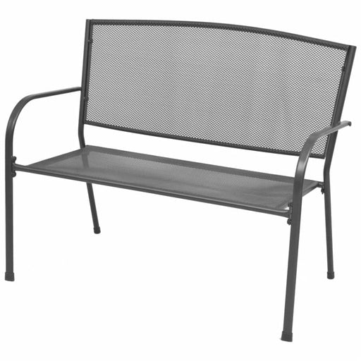Garden Bench Steel And Mesh Anthracite Axitx