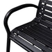 Garden Bench Steel and Wpc Black Aoppl