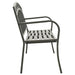 Garden Bench with Table Grey 120 Cm Steel Tokpnp