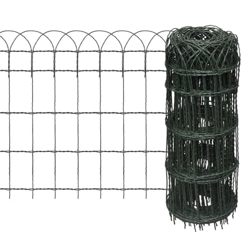 Garden Border Fence Powder-coated Iron 10x0.65 m Oaobit