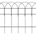Garden Border Fence Powder - coated Iron 25x0.4 m Oaobix