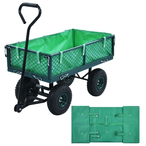 Garden Cart Liner Green Fabric Oapixn
