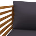 Garden Chair with Dark Grey Cushions Solid Acacia Wood