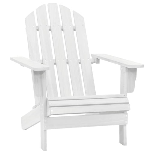 Garden Chair Wood White Abnlb