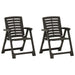 Garden Chairs 2 Pcs Plastic Anthracite Topntn