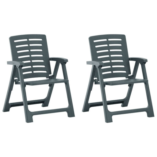 Garden Chairs 2 Pcs Plastic Green Topnti