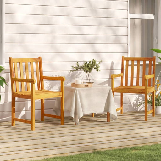 Garden Chairs 2 Pcs Solid Acacia Wood Tollbk