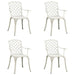 Garden Chairs 4 Pcs Cast Aluminium White Toppip