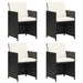 Garden Chairs 4 Pcs Poly Rattan Black Toliap