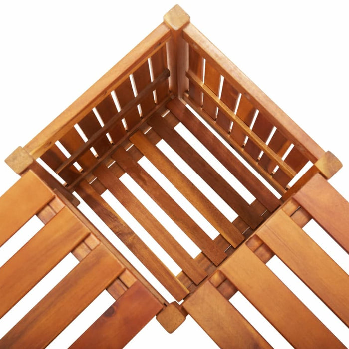 Garden Corner Bench with Planter Solid Acacia Wood Altap