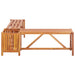 Garden Corner Bench with Planter Solid Acacia Wood Altap