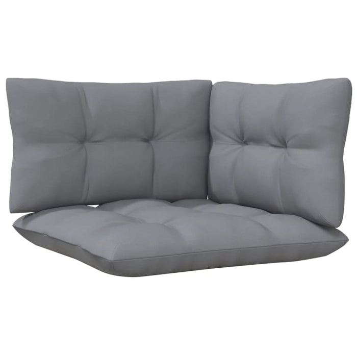 Garden Corner Sofa with Grey Cushions Solid Pinewood Nbllxi