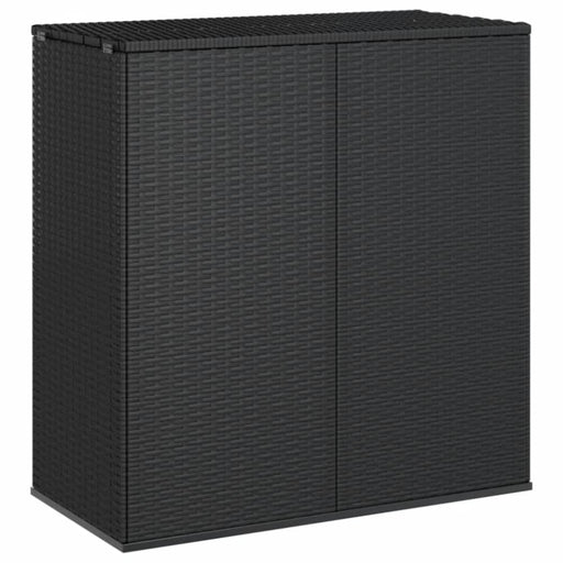 Garden Cushion Box Pe Rattan 100x49x103.5 Cm Black Toixxt