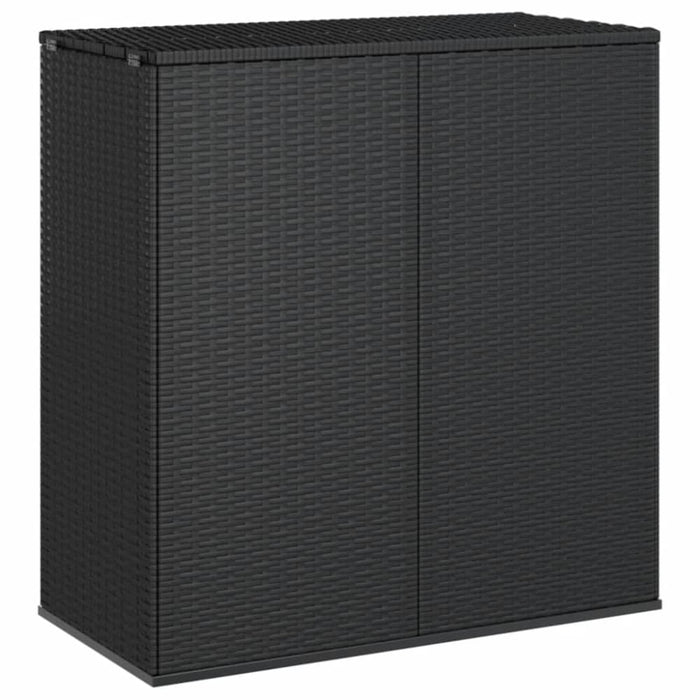 Garden Cushion Box Pe Rattan 100x49x103.5 Cm Black Toixxt