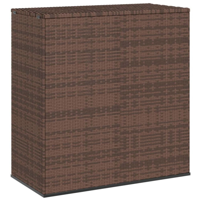 Garden Cushion Box Pe Rattan 100x49x103.5 Cm Brown Toixxa