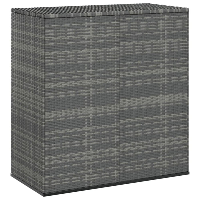 Garden Cushion Box Pe Rattan 100x49x103.5 Cm Grey Toixxp