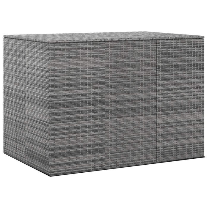 Garden Cushion Box Pe Rattan 145x100x103 Cm Grey Toixto