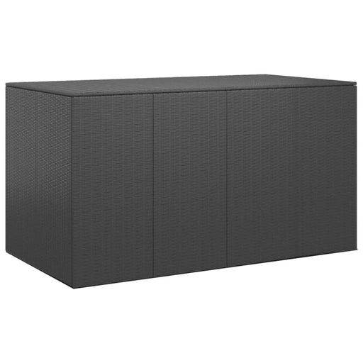 Garden Cushion Box Pe Rattan 194x100x103 Cm Black Toixtx