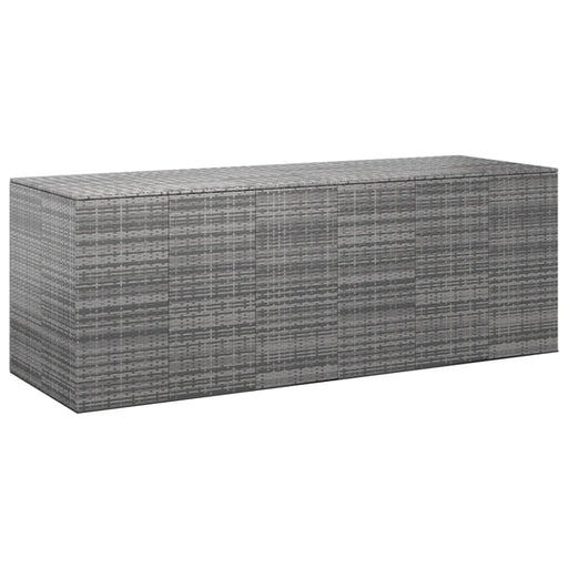 Garden Cushion Box Pe Rattan 291x100.5x104 Cm Grey Toixti