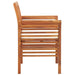 Garden Dining Chair With Cushion Solid Acacia Wood Apkla