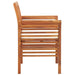 Garden Dining Chair with Cushion Solid Acacia Wood Apkla