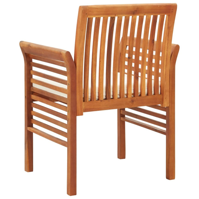 Garden Dining Chair with Cushion Solid Acacia Wood Apkla
