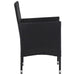 Garden Dining Chairs 2pcs Poly Rattan Black Aloik