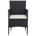 Garden Dining Chairs 2pcs Poly Rattan Black Aloik