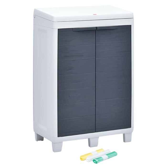 Garden Dustbin with 3 Bags Dark Grey 65x38x102 Cm Aplix