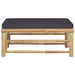 Garden Footrest with Dark Grey Cushion Bamboo Totopp